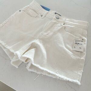 NWT Abound high rise white raw hem shorts 25